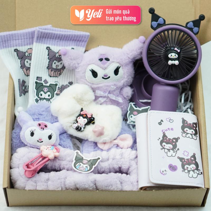 Combo quà tặng gấu dâu phụ kiện, set quà tặng đáng yêu dễ thương Loopy, Hello Kitty, Kuromi nhân dịp sinh nhật, ngày lễ Yeli 4