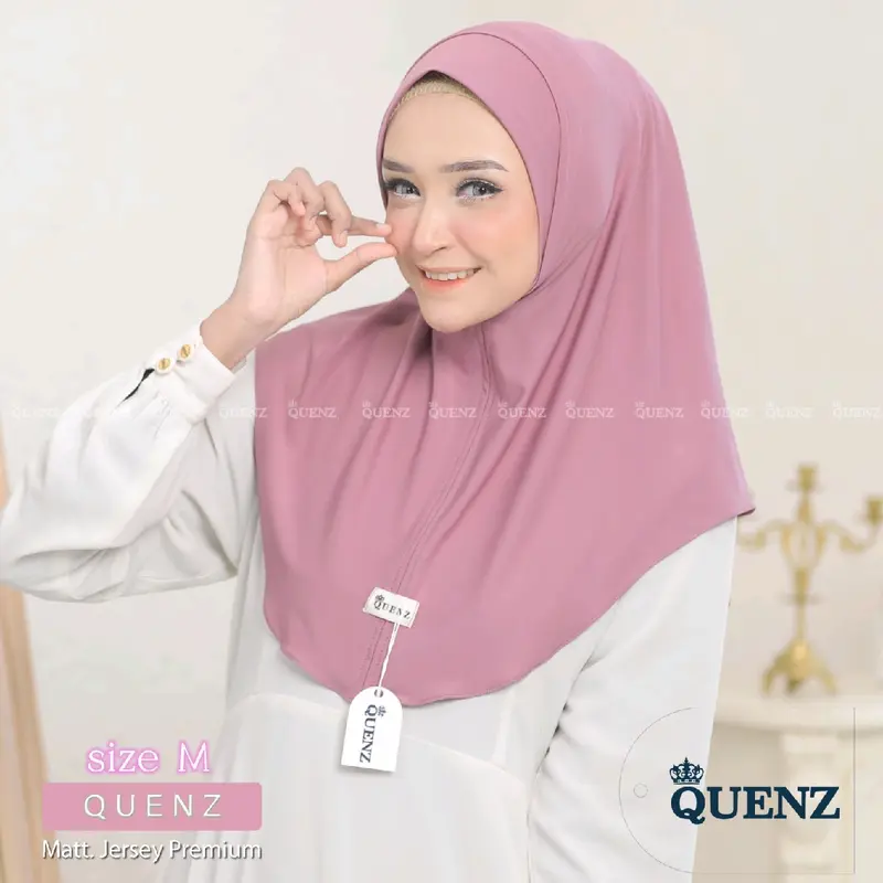 QUENZ HIJAB INSTAN LOLLY BERGO  Soft ped medina JERSEY PREMIUM SIZE M & L BY QUENZ Muslim Kerudung Jilbab Tebal sport 2025 kenan Panjang Wanita Layer Nyaman Sporty Pad Cantik 8
