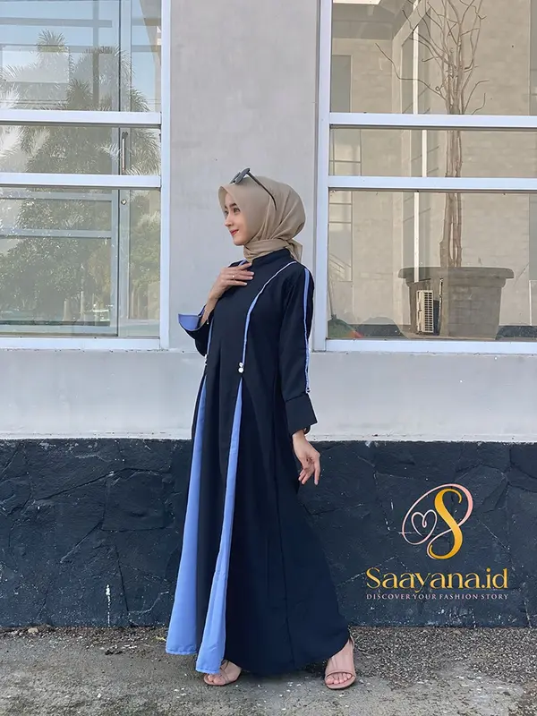 QAMARI gamis abaya muslim terbaru 2025 - matterial wolpeach grade A - size S-M L-XL Wanita Dress Syari 4