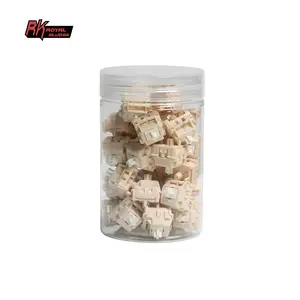 Keyboard Mekanik 35pcs Asli Royal Kludge dengan Saklar Kustom Chartreuse dan Cream - Computer