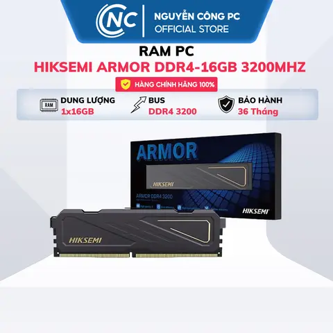 Ram HIKSEMI ARMOR 8GB / 16GB 3200MHZ DDR4 - Bảo hành 36 tháng