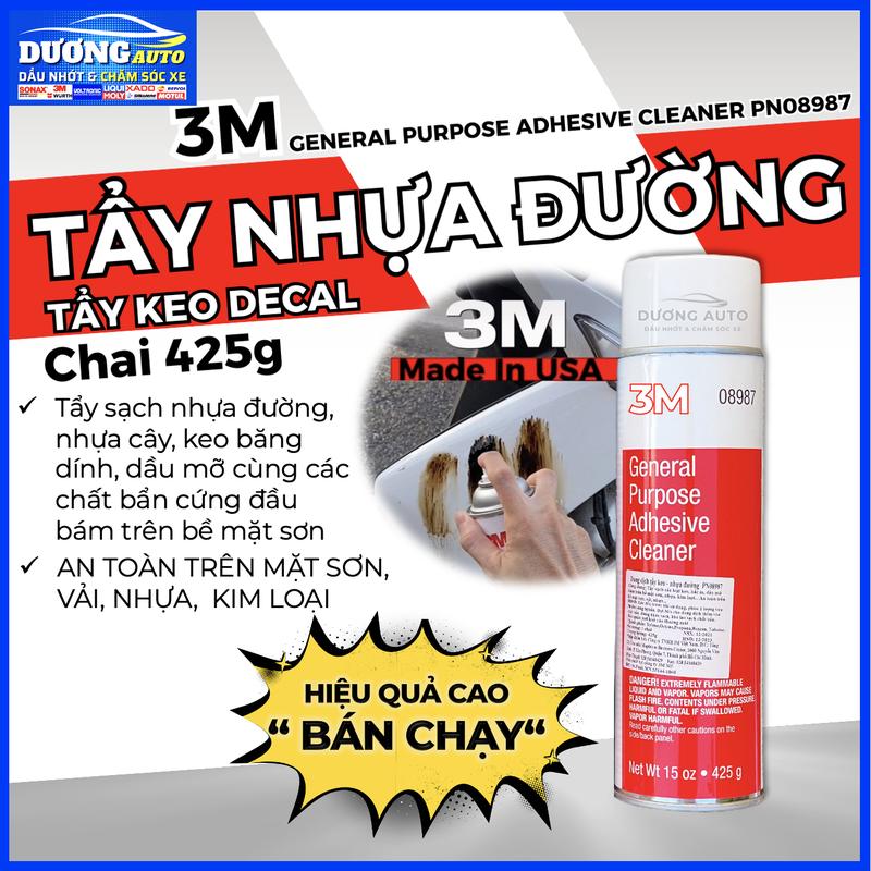  DƯƠNG AUTO 31 Chai Tẩy Nhựa Đường 08987 425g Nhập Mỹ chai tẩy nhựa đường xe ô tô & dầu hắc ín ô tô xe máy hiệu quả không gây hại sơn xe 