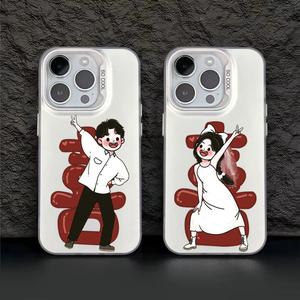 คู่รัก หมั้น แต่งงานเข้ากันได้กับเคส iPhone16 พรีเมี่ยม Sense iPhone15 ใหม่ iPhone14 ป้องกันการตก 13/12 สีเงินความคิดสร้างสรรค์ 11 / XSMax การ์ตูน XR / XS / 8Plus ‌สำหรับผู้ชายและผู้หญิงการ์ตูนเทศกาลคู่
