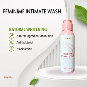 Feminime Intimate Wash Natural Whitening Dengan Daun Sirih Anti Bakterial & Niacinamide 100 ml