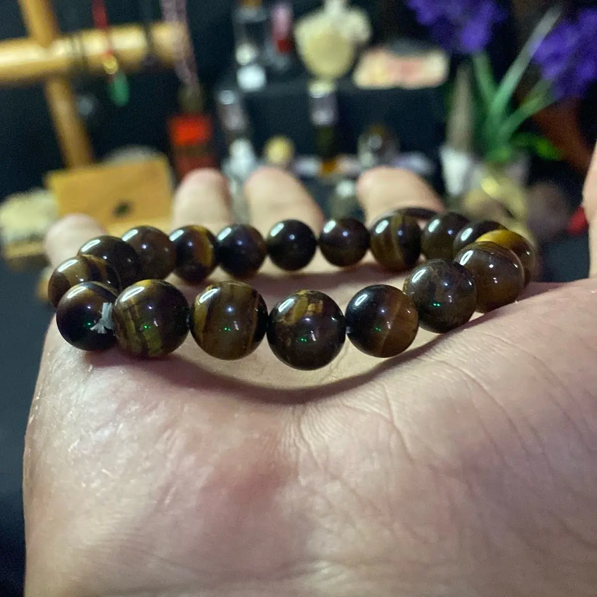 New Gelang King Tigereyes batu Biduri sepah manik kalung khitan ring silc oval y736