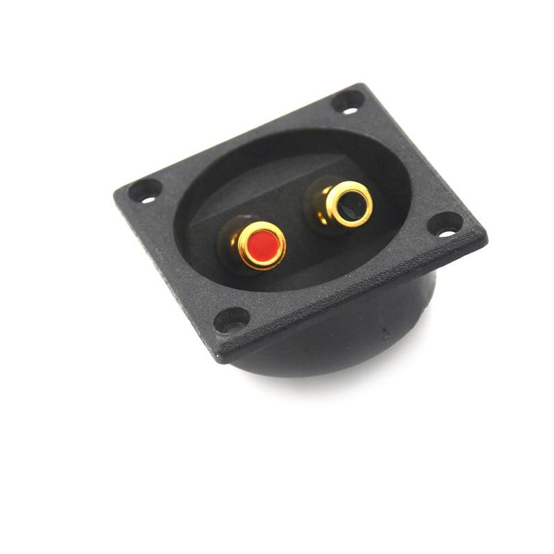 Product Introduction of Square Shape Double Binding Post Type Speaker Box Gold Terminal Cup Black 12