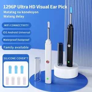 1296P Pembersih Telinga Dengan Kamera LED Waterproof Smart Visual Stick WIFI Ear Wax Removal Tool with Camera Earwax Removal Cleaning Kuping Camera Ear pick