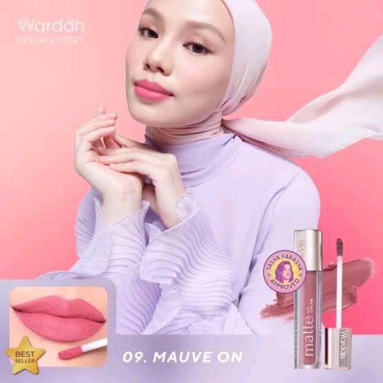 Wardah Matte Lip Cream.tekstur lip cream lembut untuk aplikasi sekali oles dengan warna merata.matte finish intens yang tahan lama. 6
