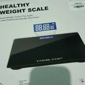 [READY] TrailTop Timbangan Badan Digital Layar LED 180kg Berat Max Skale Kaca Original Impor timbangan  badan