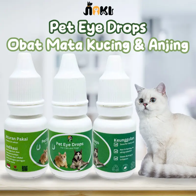 NOKI OBAT MATA TETES KUCING CAT AMPUH MENGOBATI IRITASI MATA KUCING ANJING SAKIT BENGKAK BELEKAN DROP UNTUK PEMBERSIH BELEK HEWAN 0