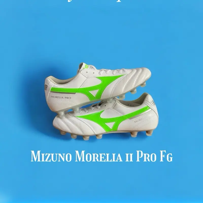 SEPATU BOLA MIZUNO MORELIA ll PRO WHITE GREEN Boots 1