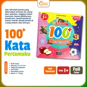 Buku Edukasi Anak My First Words : 100+ Kata Pertamaku Untuk Usia 1+ Full Color Soft Cover Arafah Kids