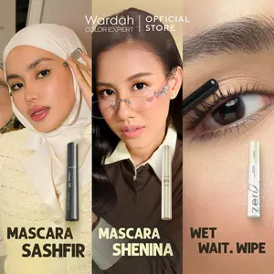 NEW! WARDAH Mascara - Hi-Impact Volumizer Mascara, Anti-Gravity Iron Mascara, Wardah Zero Trace Mascara Remover - Bulu Mata Lentik Tebal Panjang Natural, Maskara Ringan Tahan Lama 24 Jam Smudgeproof, Waterproof, No Clumpy, Maskara Sashfir -Makeup