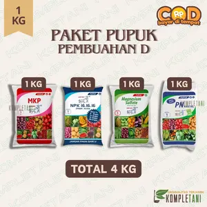 PAKET PUPUK PEMBUAHAN D (1 KG) - MKP + KNO3 PUTIH KRISTAL + NPK 16.16.16 BIRU + MAGNESIUM SULFATE