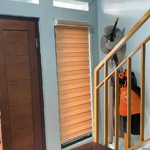 Tirai Zebra Kastem Ukuran Asesoris Tirai Gullung Kastem Ukuran untuk Ruang Tamu dan Kamar Tidur