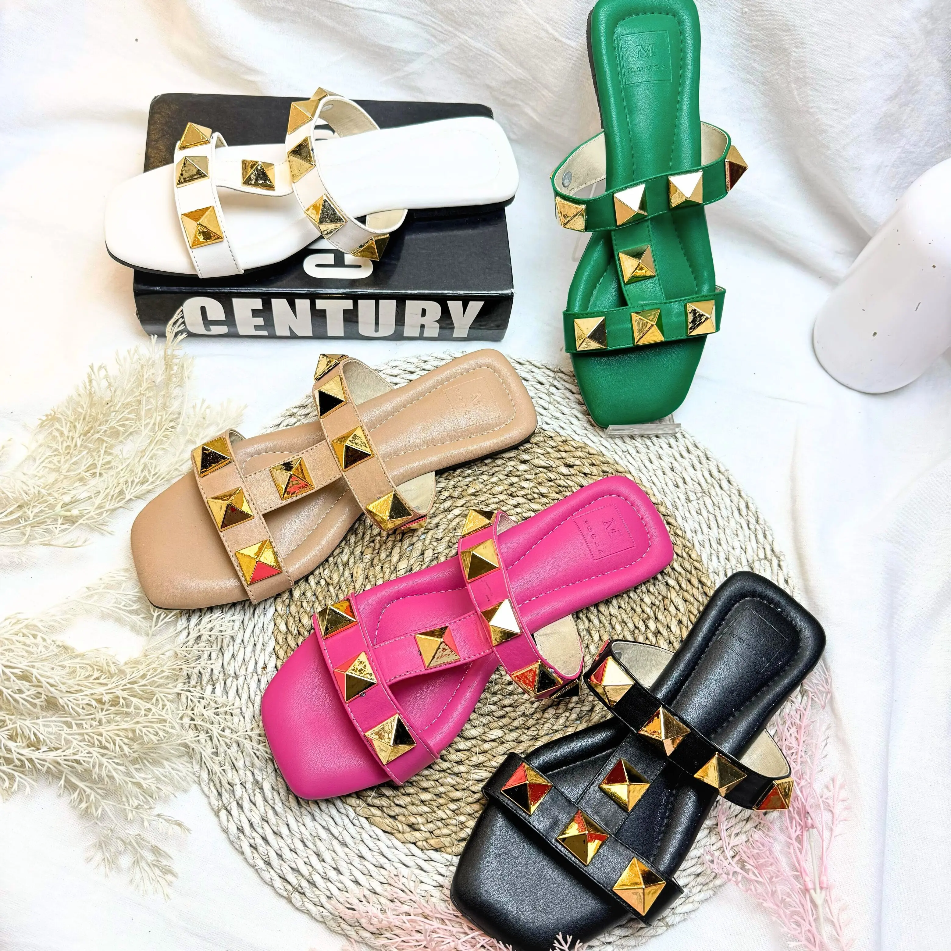 ABBUSHOES RN 12 sendal datar wanita  1cm Sandal Perempuan