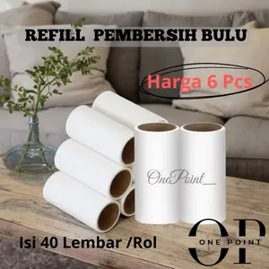 OnePoint Refill Sticky Roller Pengangkat Debu Bulu Kucing Isi 40 Lembar 6 Pcs Harga Terjangkau