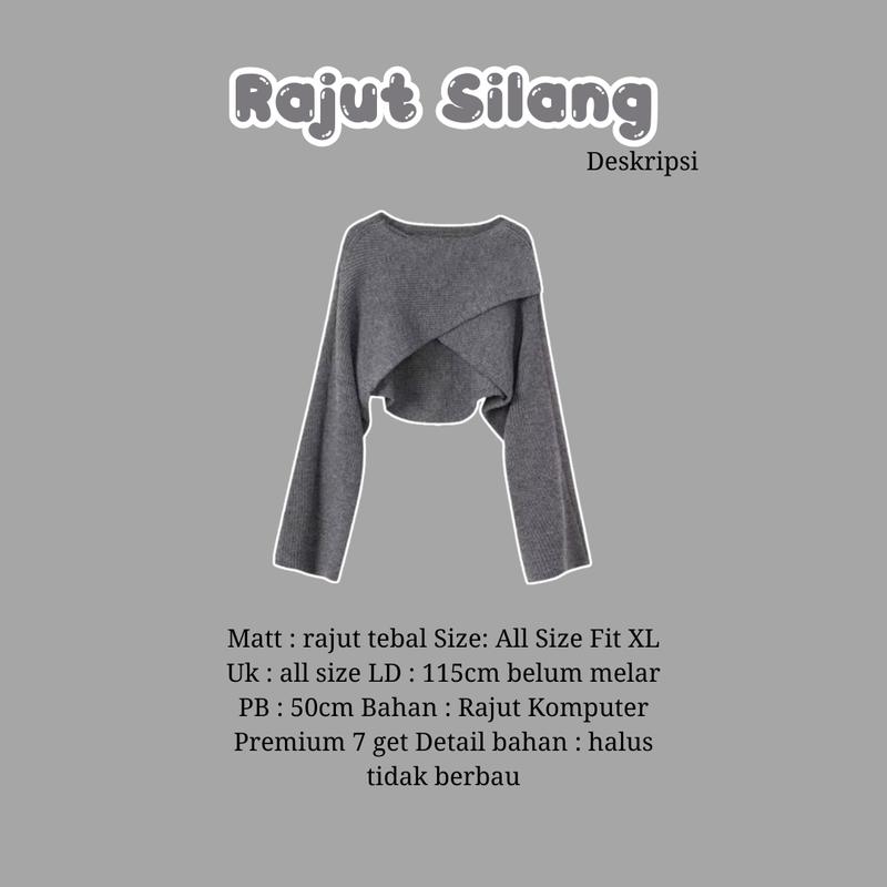 One Set Minhie Outfit ( Rajut Silang +Inner Dress + Tas ) Ootd Korean Style | Fashion Wanita Kekinian 1