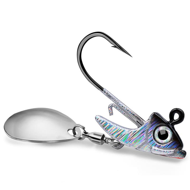 2PCS Luya lead head hook with hook fish head lead head hook soft fish weight anti-bottom hanging fish hook 7g 10g 15g Luya accessories 4