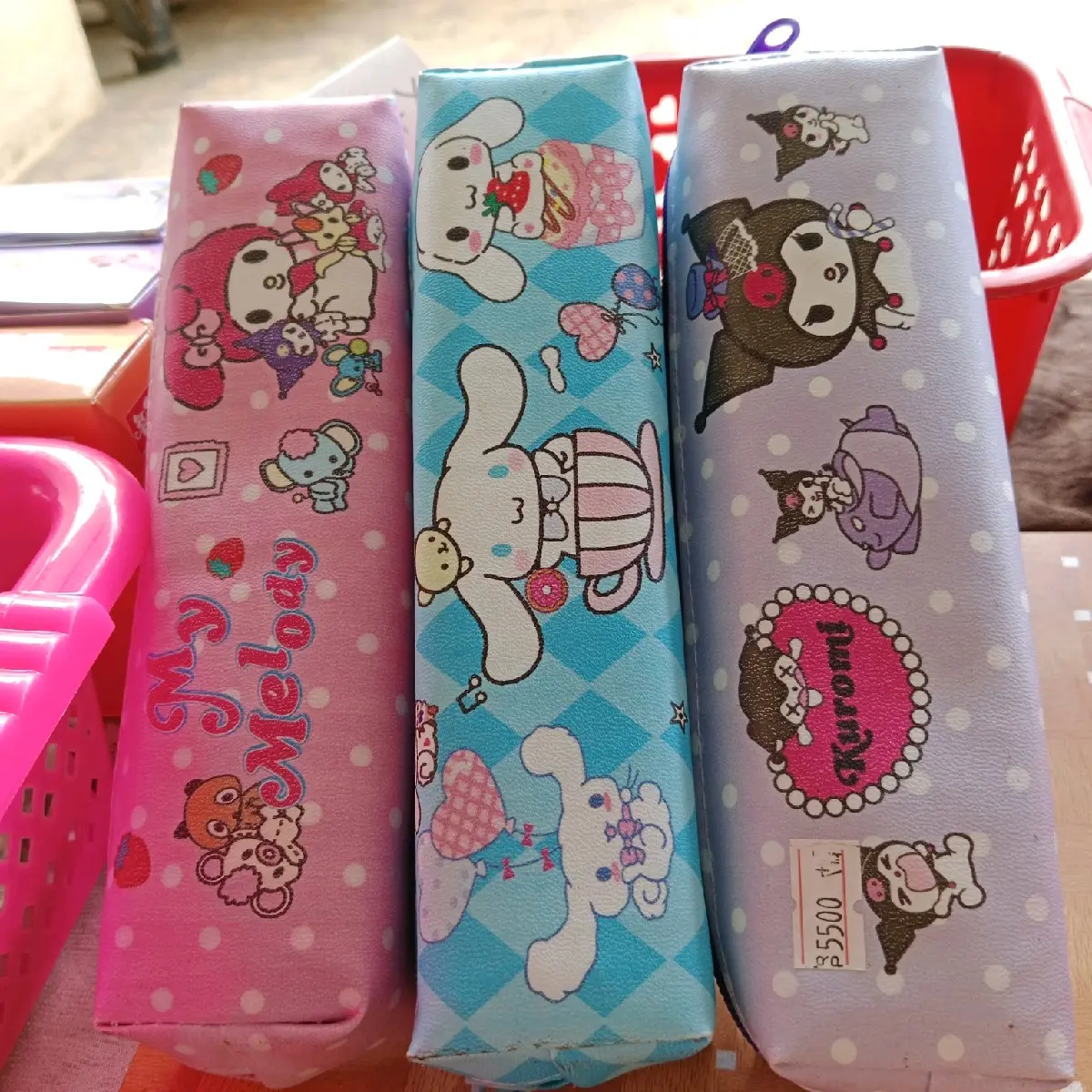 tepak pensil gambar kuromi, melody, cinamorrol pencil case