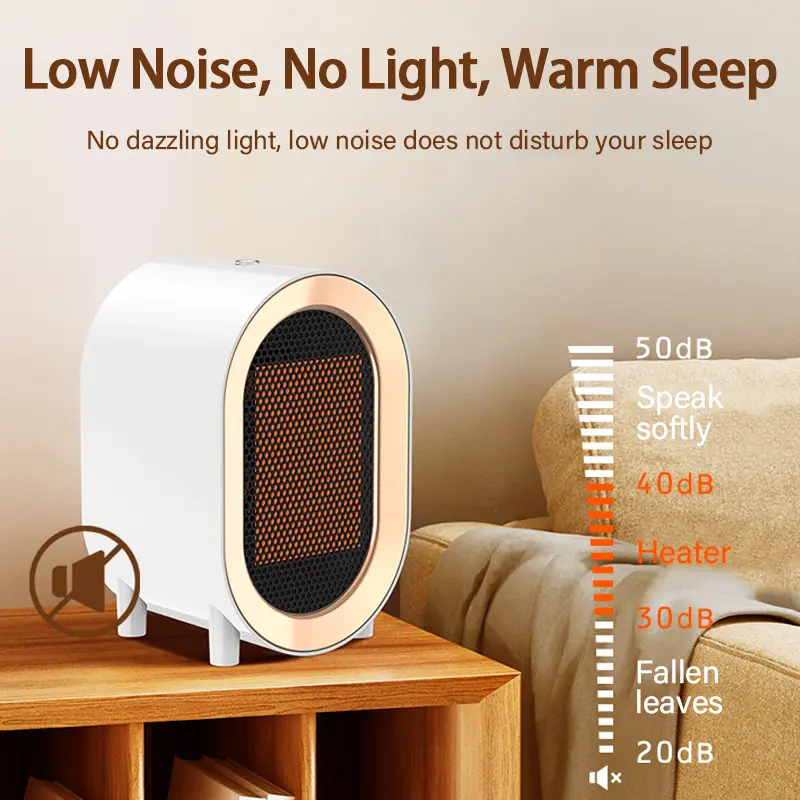 Portable Electric Fan Heater1200W For Home Destop Office Living Room Bedroom PTC Ceramic Rapid Heating Winter Air Blower Warmer