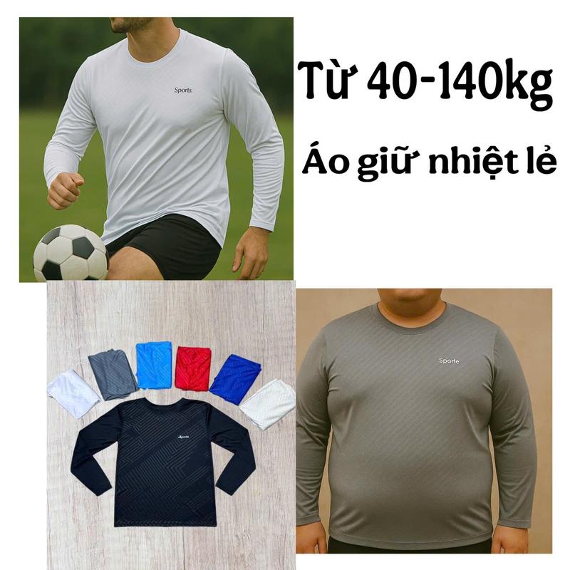 M7 Áo thun thể thao nam dài tay giữ nhiệt FULL BIGSIZE TỪ 40-140KG áo lẻ, chất vải thun lạnh mỏng, có dập vân, có 7 màu, Tập Gym Tập Thể Dục Sport Trang Phục Áo Thun