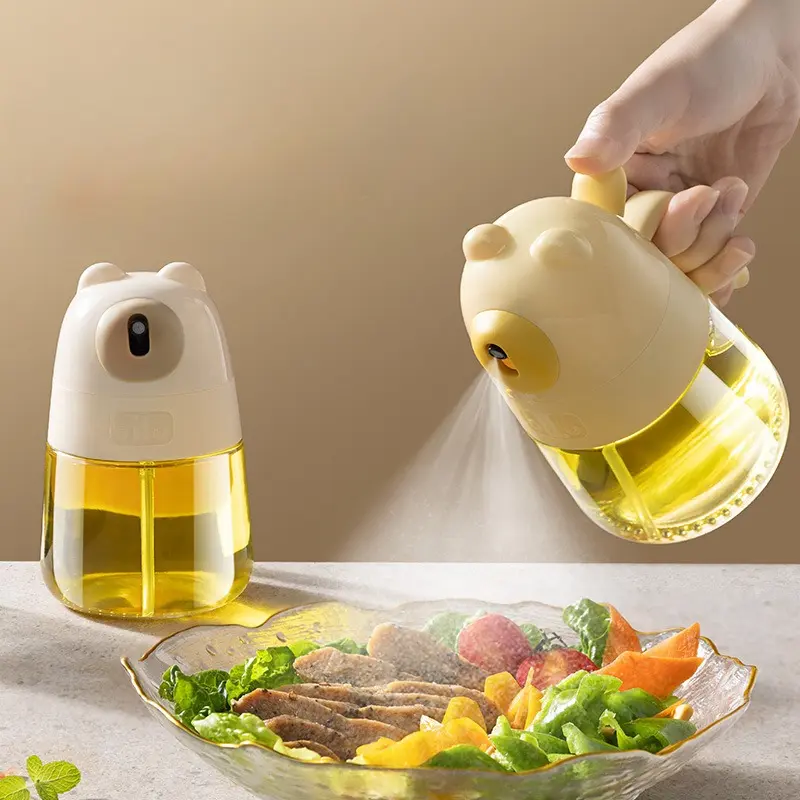 10oz/300ml Oil Sprayer Glass Bottle, Fine Mist Olive Oil Dispenser for Air Fryer, BBQ, Salad& Healthy Cooking| Non- Leak Precision Spray, Cute Kitchen Gadgets