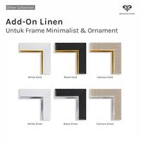 Gambar Double Linen untuk Frame Ornament/Minimalist - Black Gold, 20 x 25 cm / 8R dari bingkaicanvas Kota Depok 1 Tokopedia
