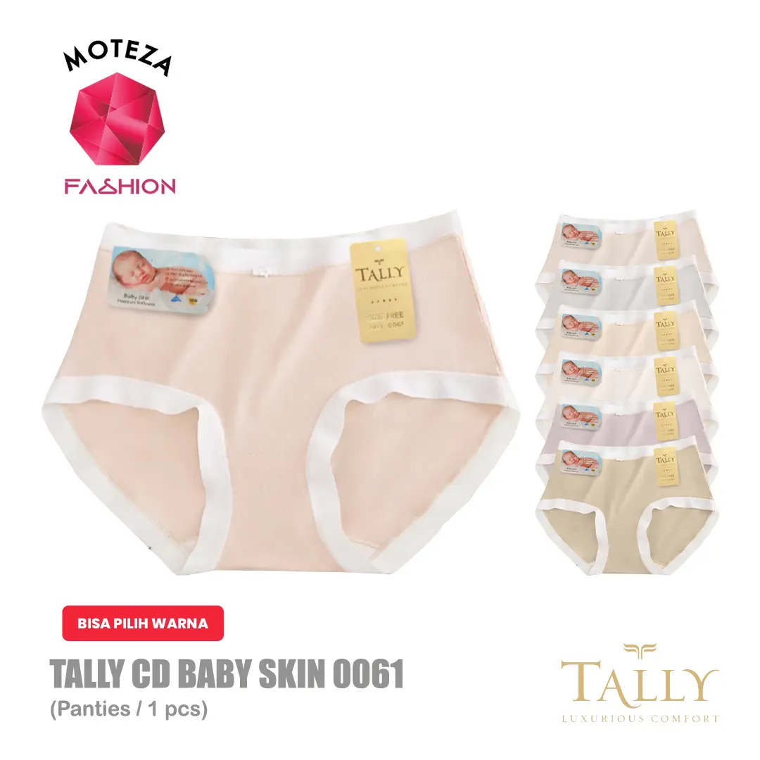 TALLY 0061 ; 5945 Baby Skin CD Celana Dalam Wanita Katun | Stretch Free Size Fit to L - XL