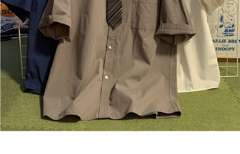 Product Introduction of delivery tie，Áo Sơ Mi Ngắn Tay Linh Hoạt Năng, Cà Vạt Chất Lượng Cao, Dkjk, Đại Học Nhật Bản, Phát Sóng Trực Tiếp, Cặp Đôi, Mặc, Mùa Xuân Menswear Nam Cổ Tròn Có Cổ 17