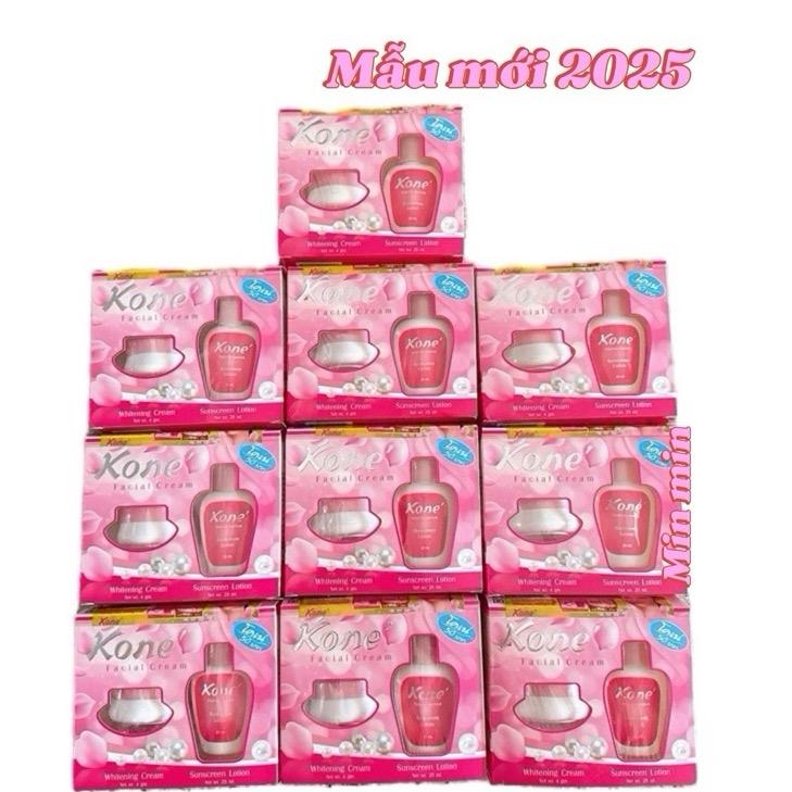   combo 10 hộp  kem dưỡng da hổ trợ da mụn thâm sạm nám tàn nhang Kone Thái Lan  1 sét gồm 1 kem dưỡng + 1 chai nước  