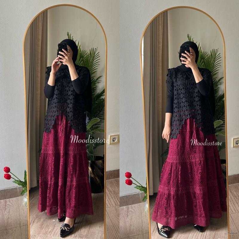 Moodis Bohemian Embroidery Skirt Rok Bordir Bohemian 6