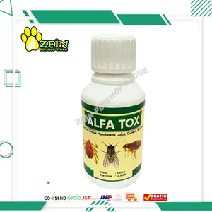Alfa Tox 100 ml - Alfatox - Obat Kutu Hewan - Obat Kutu Ternak - Obat Lalat Ampuh - mirip GAMA TOX Pembasmi Larva Lalat Gurem Kutu