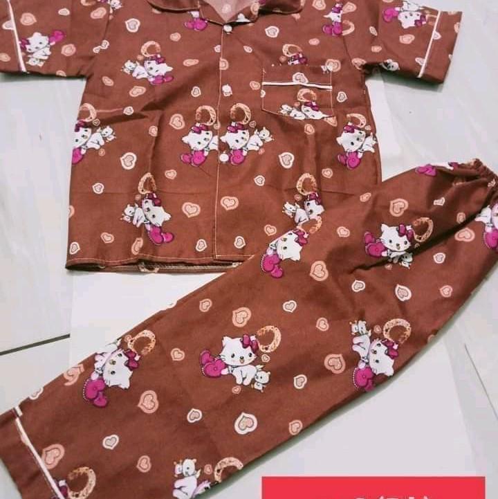 piyama katun micro untuk usia 5th, 6th,7th 1