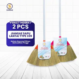Jiansae Sapu Lantai Kayu Rayung Ijuk Anti Rontok Rumah Type 339 Isi 2 Pcs