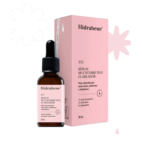 Kit Clareador Facial - Protetor Solar Facial FPS70 Clareador 50g + Sérum Multicorretivo Clareador 30ml + Sabonete Líquido Facial 120ml