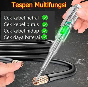 Obeng Tespen Testpen Test Pen Tes Pen 2 Dual LED Alat Deteksi Cek Ukur Kabel Putus Tester Arus Listrik