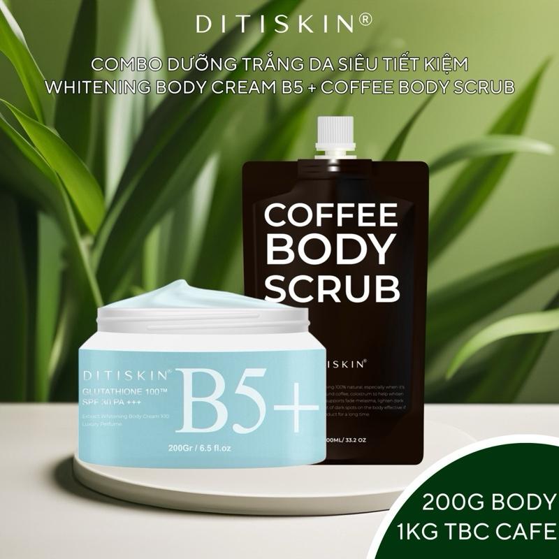 SIÊU TIẾT KIỆM COMBO DƯỠNG DA TOÀN THÂN GỒM 1 KEM BODY B5 200G & 1 TBC CAFE 1KG