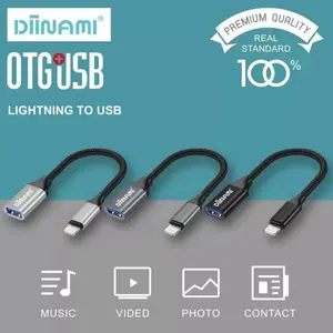 DIINAMI KABEL OTG USB TO L Adapter Converter USB 3.0 Plug Play Flashdisk Data untuk Iphone X XR 11 12 13 14 Pro Max