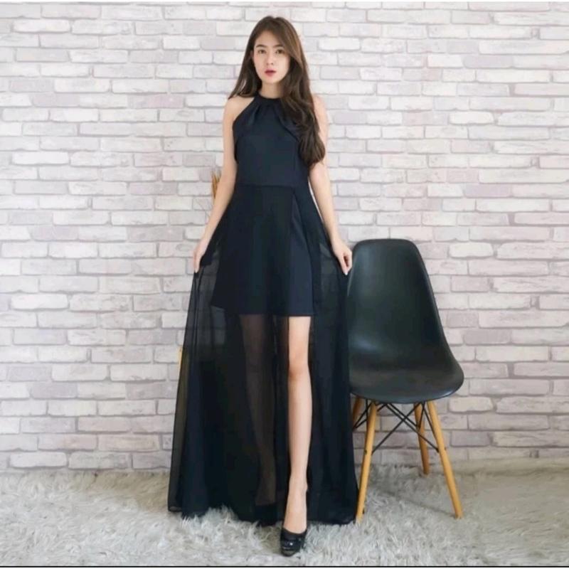 Product Introduction of Dress pesta 106095 / LONGDRES HEAVENY ANASTASIA HELTER NECK EKOR PANJANG formal 10