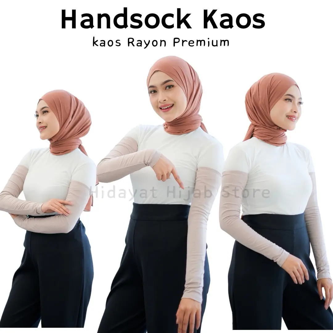 Manset Tangan Kaos /Handsock/Manset lengan Panjang Muslim Rayon Hitam
