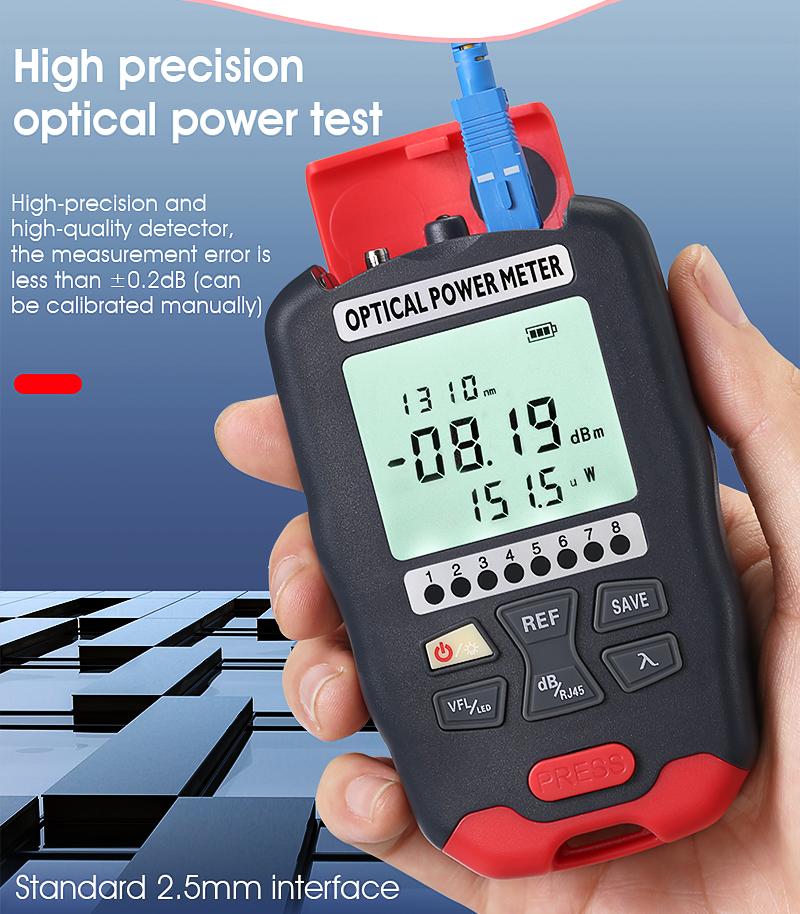 Product Introduction of Máy đo công suất sợi cầm tay mini, COMPTYCO, Máy đo công suất quang, với chức năng exfo và 650nm VFL 3