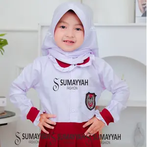 Gamis Seragam SD Merah Putih Dan Pramuka Set Hijab Syar'i Kelas 1-6