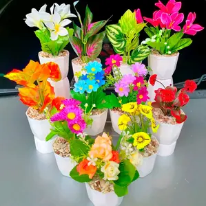 PAKET 11 BUNGA HIAS ARTIFICIAL SUDAH SAMA POT Dinding