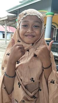 Product Review of Mukena Anak 2in1 usia 7-15 Tahun Rempel Rayon Motif Pita from D**a m**e u** 1