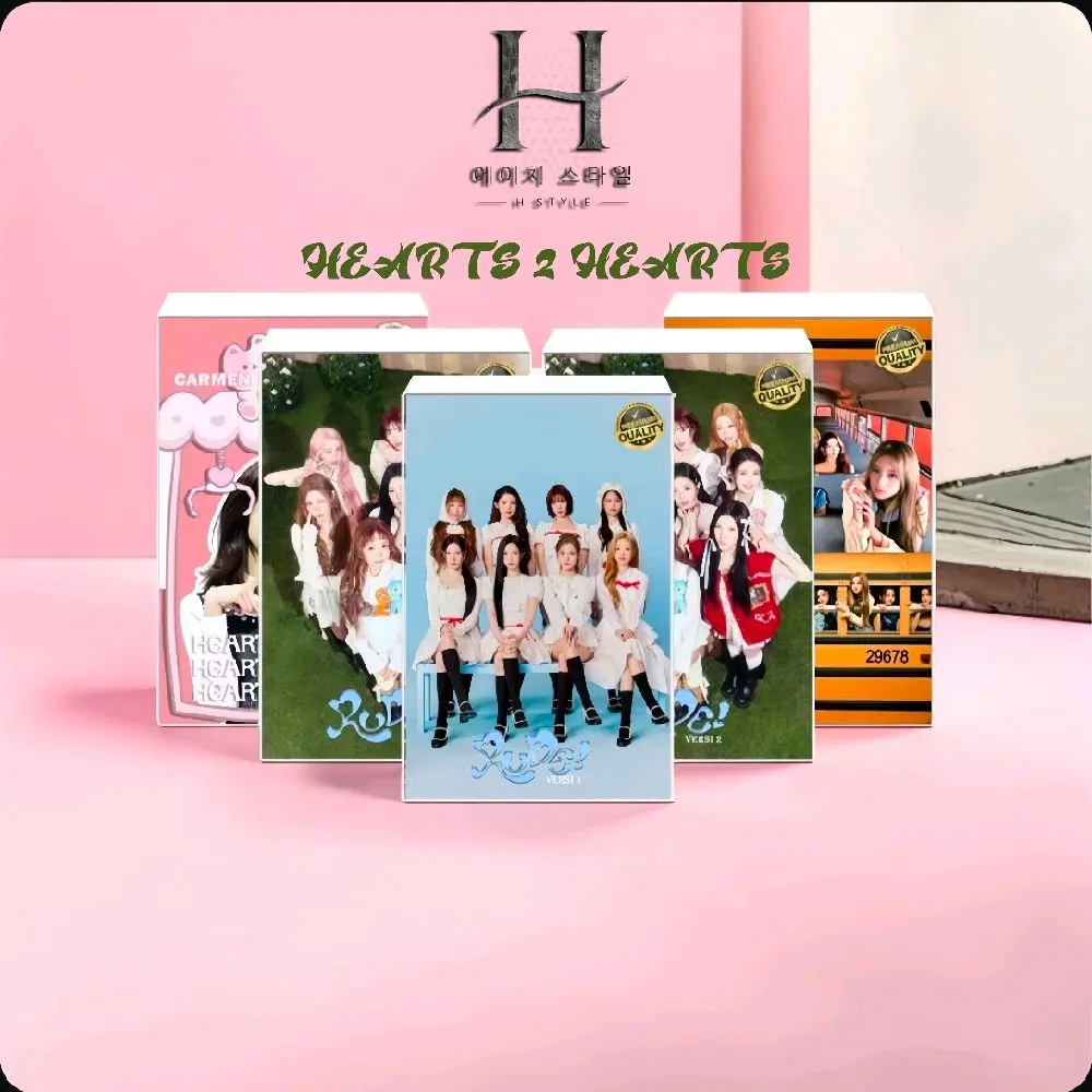 HEARTS 2 HEARTS K-Pop Album Box Set dengan Foto Anggota Grup RUDE PREMIUM H2H