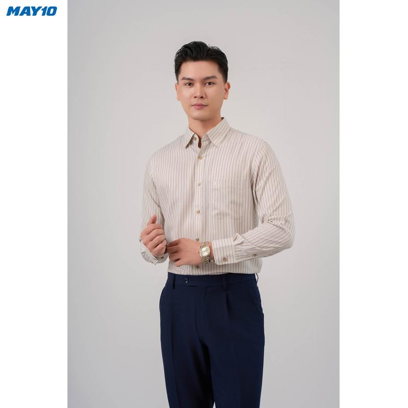  Sơ mi nam BAMBOO dài tay May 10 010123275 - #AD100 form Regular 