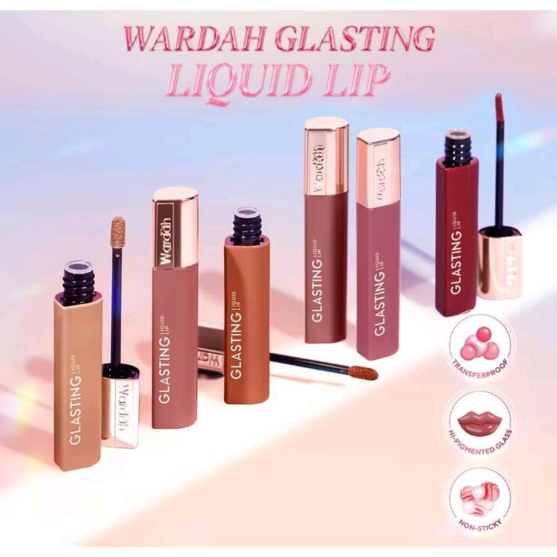 Lipstik Cair Wardah Glasting Baru dengan Teknologi Glasscushion dan Ceramide - Lipstick, Liptint, Bibir, Gloss 0