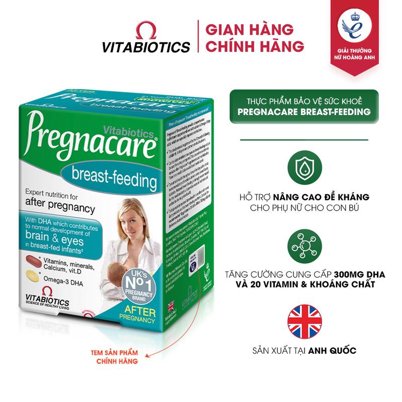   Live   Mẹ sau sinh  Thực Phẩm Bảo Vệ Sức Khoẻ PREGNACARE BREAST-FEEDING - Bổ Sung Vitamin Và Khoáng Chất Cho Phụ Nữ Cho Con Bú  84 Viên  - Thương Hiệu Vitabiotics 