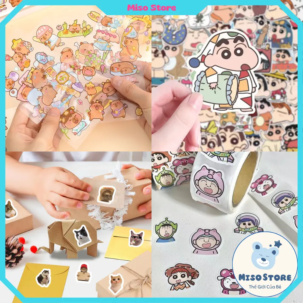 [Quà Tặng ] 1 Sticker Dễ Thương Dán Trang Trí Đồ Vật